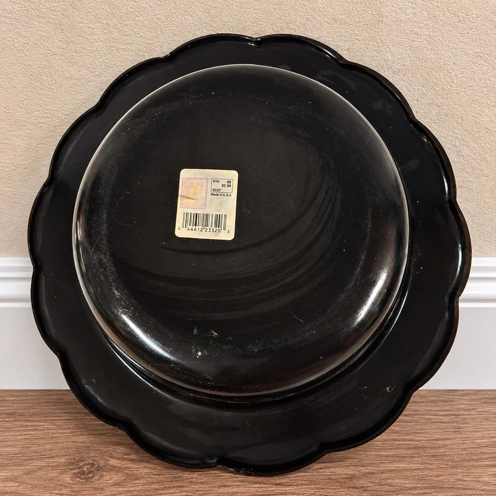 Vintage Berman Industries Halloween Candy Bowl Black Pumpkins Jack O Lantern USA